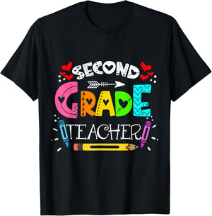team 2nd grade teacher, Funny second grade teacher T-Shirt - T-Shirt | Black