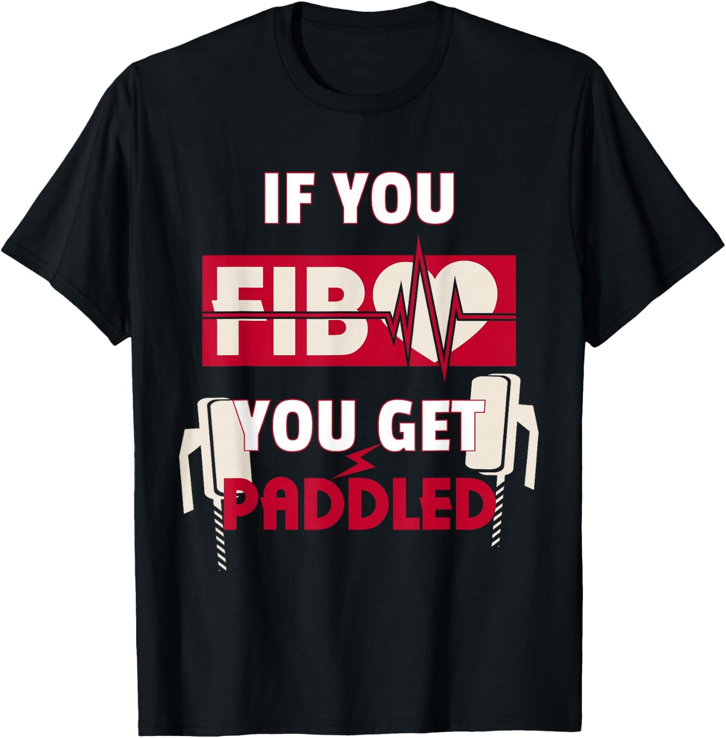 Funny Nurse Cardiac T Shirt - ER ICU Doctor Paramedic Fib T-Shirt - T-Shirt | Black