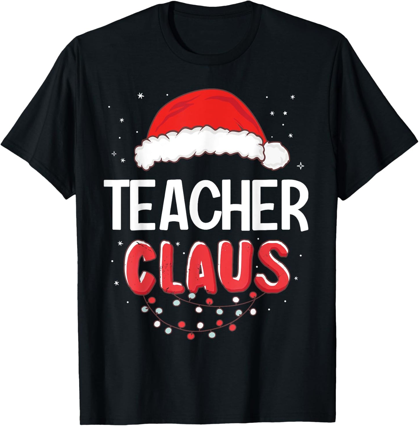 Teacher Santa Claus Christmas Matching Costume Men Women T-Shirt - T-Shirt | Black