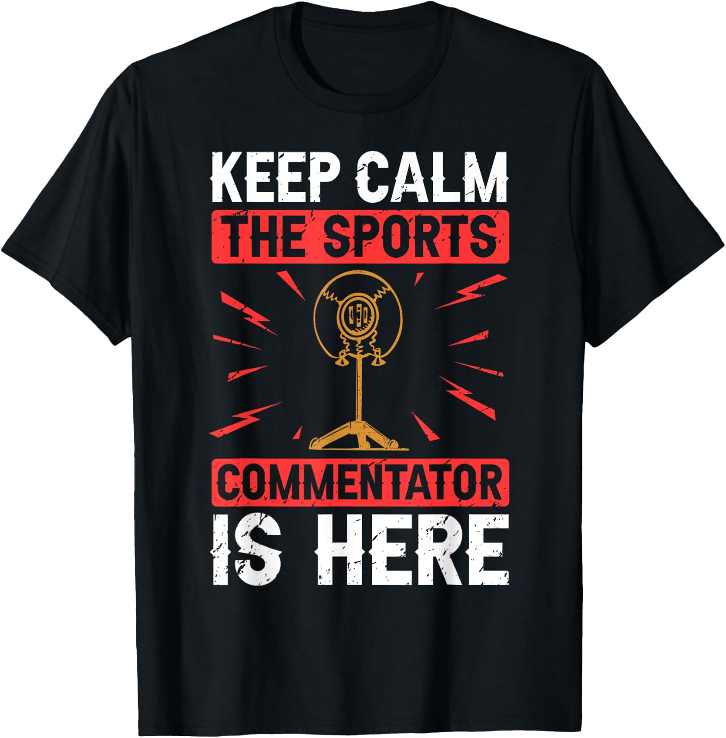 Sports Commentator Sportscaster Sport Announcer T-Shirt - T-Shirt | Black
