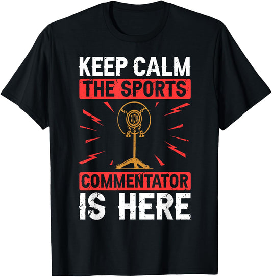 Sports Commentator Sportscaster Sport Announcer T-Shirt - T-Shirt | Black