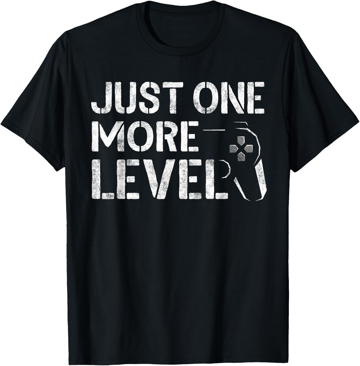 Just One More Level Shirt Funny Video Gamer Gifts Gaming T-Shirt - T-Shirt | Black