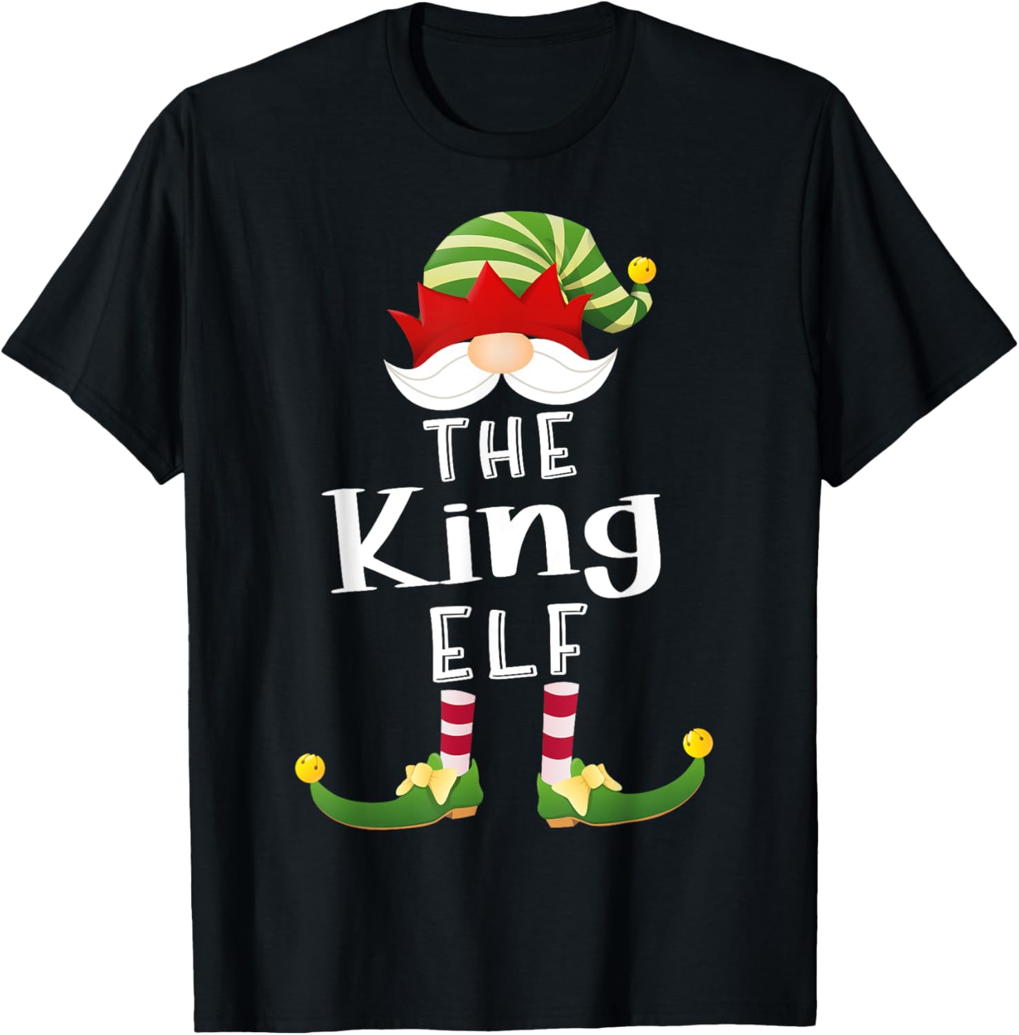 King Elf Group Christmas Funny Pajama Party T-Shirt - T-Shirt | Black