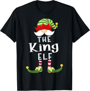 King Elf Group Christmas Funny Pajama Party T-Shirt - T-Shirt | Black