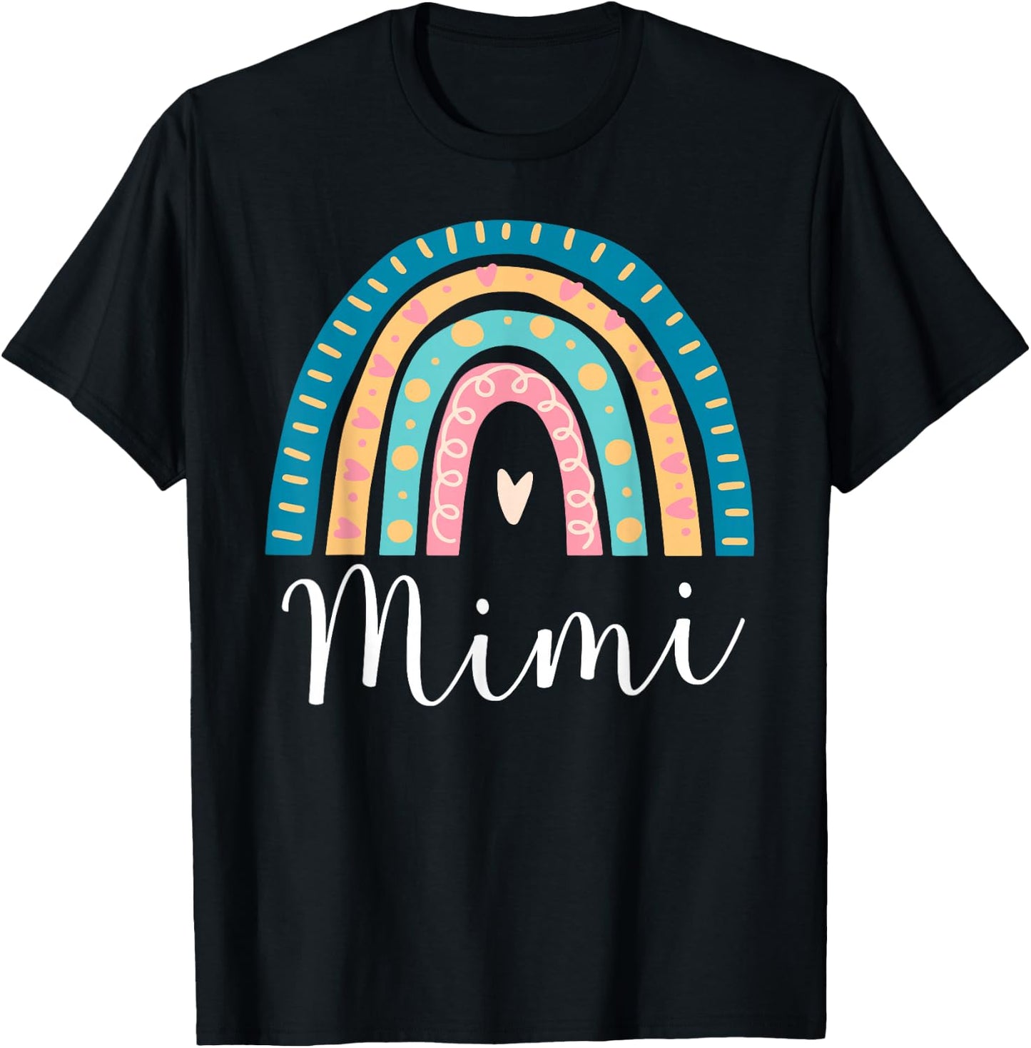 Mimi Rainbow Gifts for Grandma Family Matching Birthday T-Shirt - T-Shirt | Black