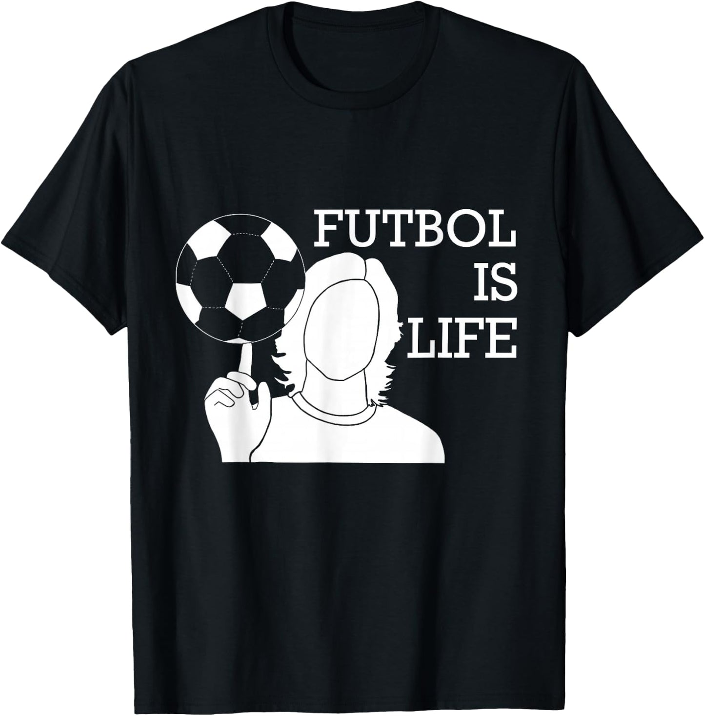 Futbol Is Life T-Shirt - T-Shirt | Black