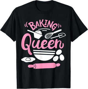 Baking Queen Baker Bakery T-Shirt - T-Shirt | Black