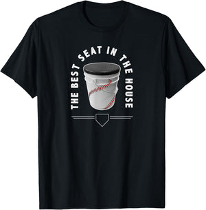 Baseball Bucket - The Best Seat in the House - Sports T-Shirt - T-Shirt | Black