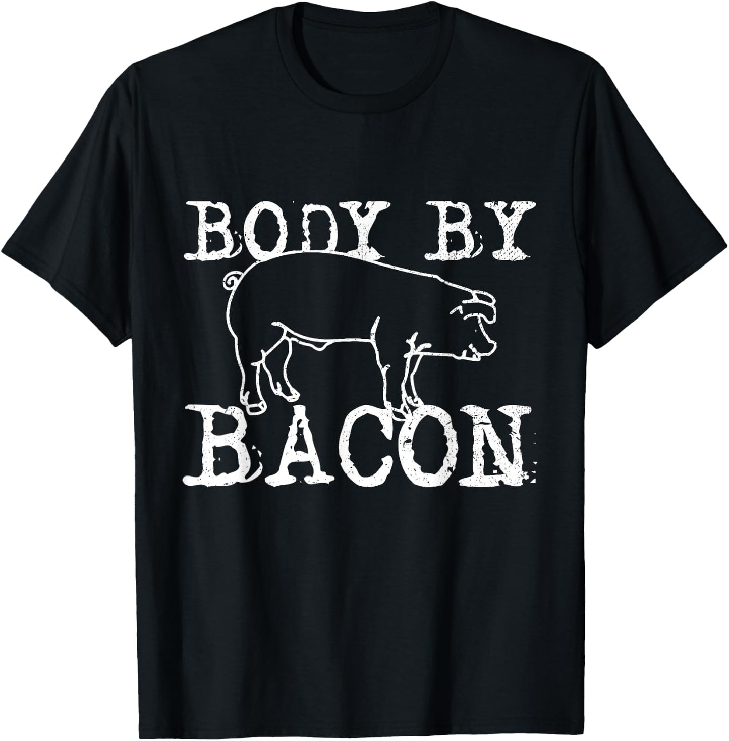 Body By Bacon - Funny Chef Fat Bacon Lover Gift T-Shirt - T-Shirt | Black