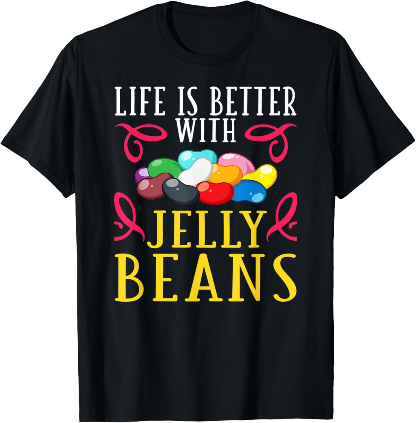 Jelly Bean Candy Beans Vegan Flavors T-Shirt - T-Shirt | Black