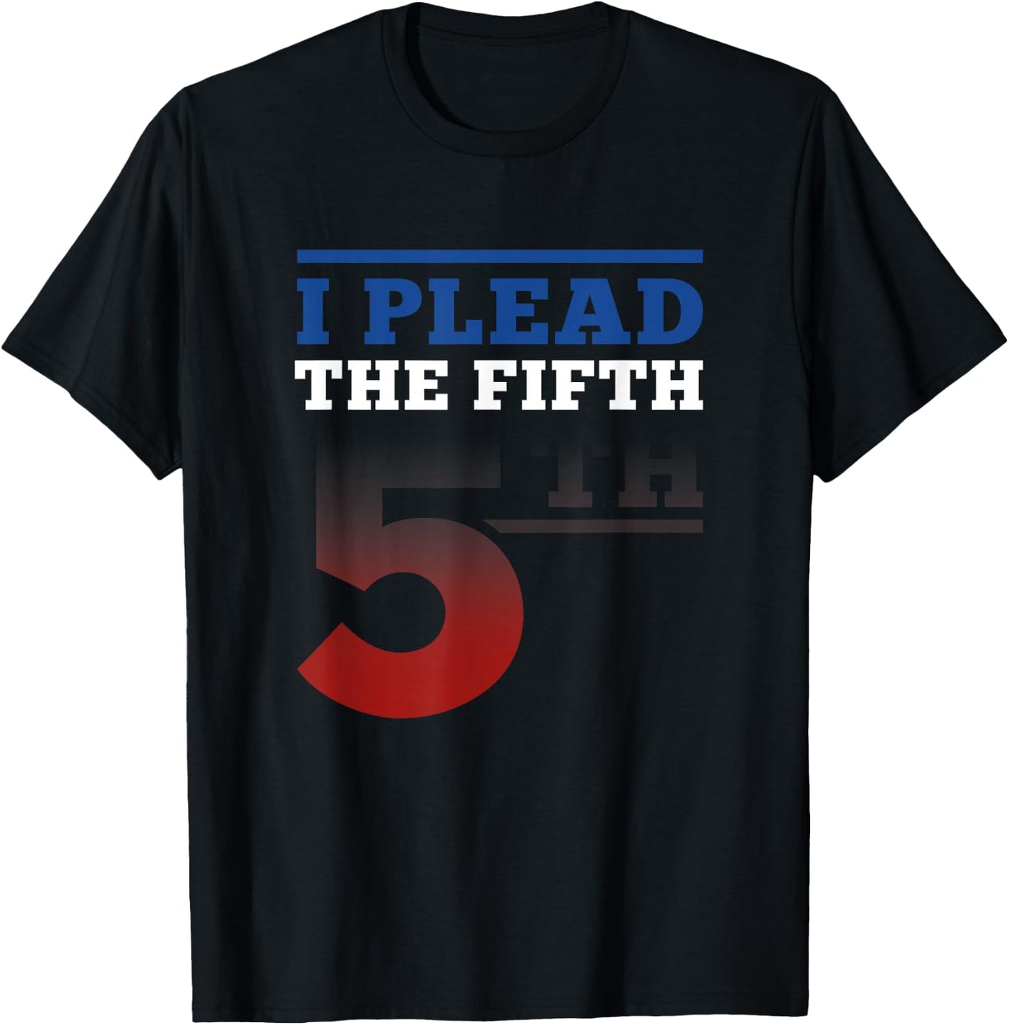 I Plead Fifth 5th Amendment Constitution Rights print T-Shirt - T-Shirt | Black