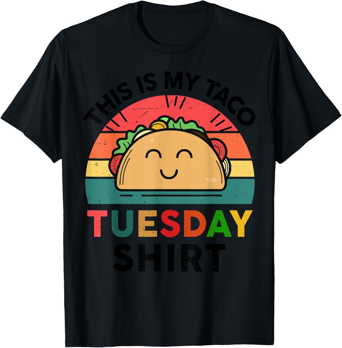Taco Tuesday Shirt Cinco De Mayo Funny Mexican Women Kids T-Shirt - T-Shirt | Black