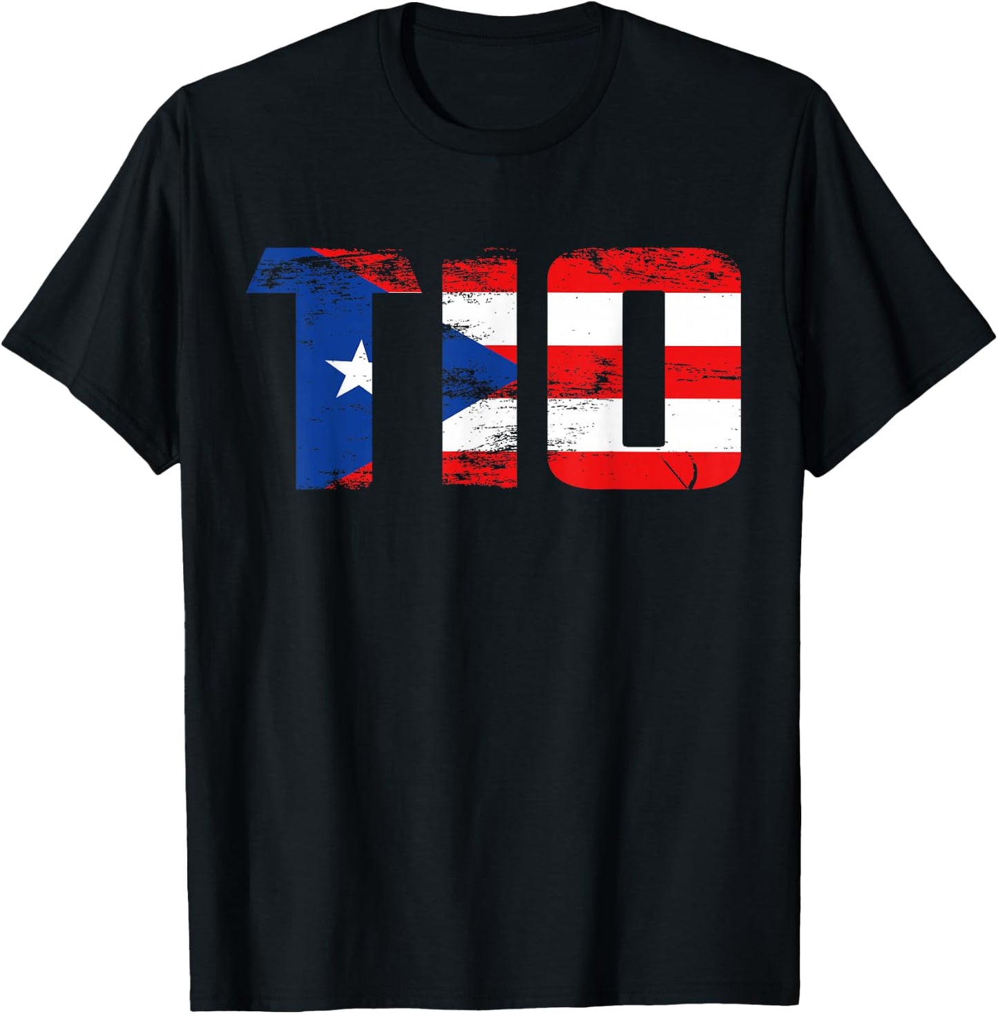 TIO Puerto Rico Flag Pride Fathers Day Puerto Rican Men T-Shirt - T-Shirt | Black