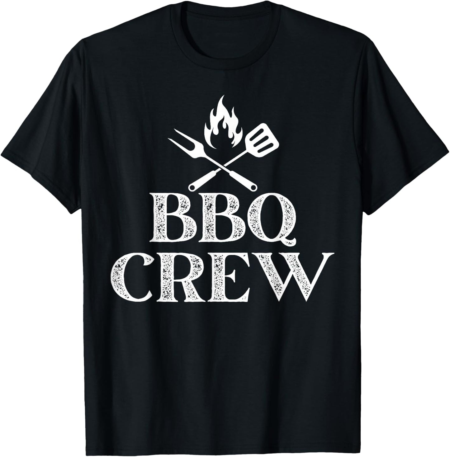 Vintage BBQ CREW Grill Chef Cook Squad Cooking Summer Grill T-Shirt - T-Shirt | Black