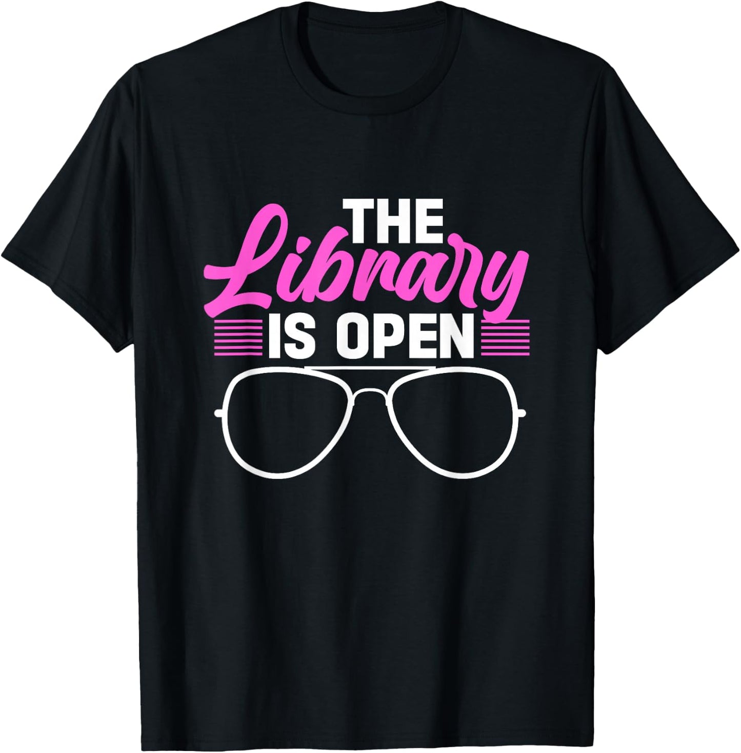 The library is open T-Shirt - T-Shirt | Black