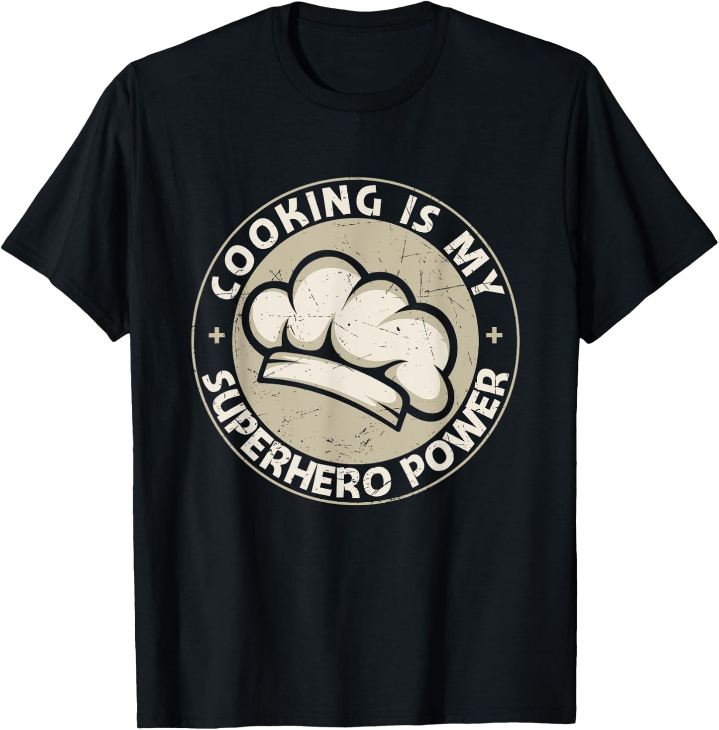 Cooking Is My Superhero Power Funny Cook Chef Grill T-Shirt - T-Shirt | Black