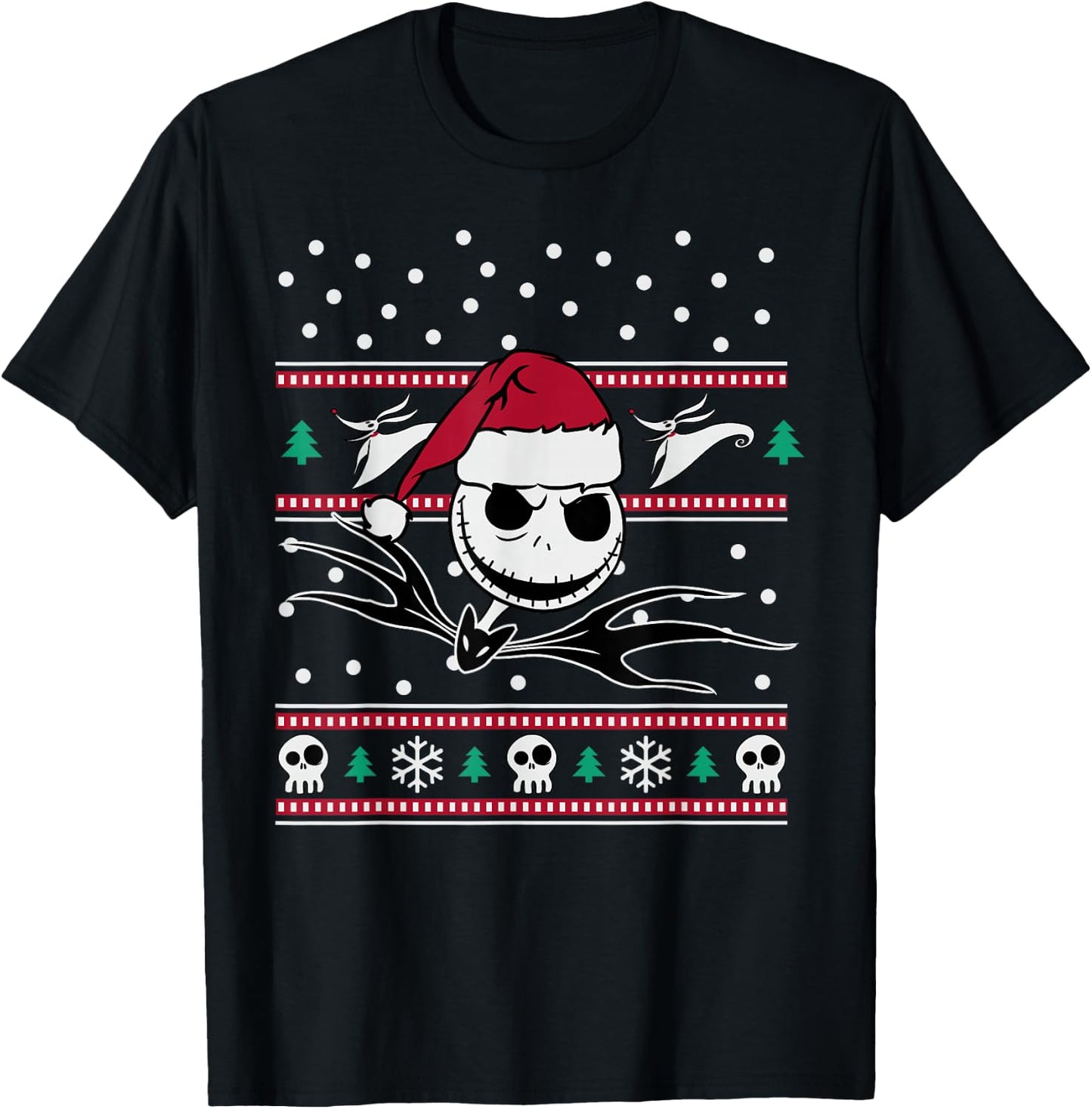 Disney - Nightmare Before Christmas Jack BW T-Shirt - T-Shirt | Black