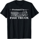 FIRE Truck Halloween Costume Pretend I'm A FIRE Truck T-Shirt - T-Shirt | Black