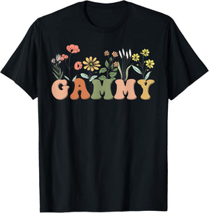 Wildflowers Gammy Floral Mother's Day Gammy T-Shirt - T-Shirt | Black