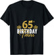 65th Birthday Twins 65 Years Old Twin Brother And Sister V-Neck T-Shirt - T-Shirt | Black