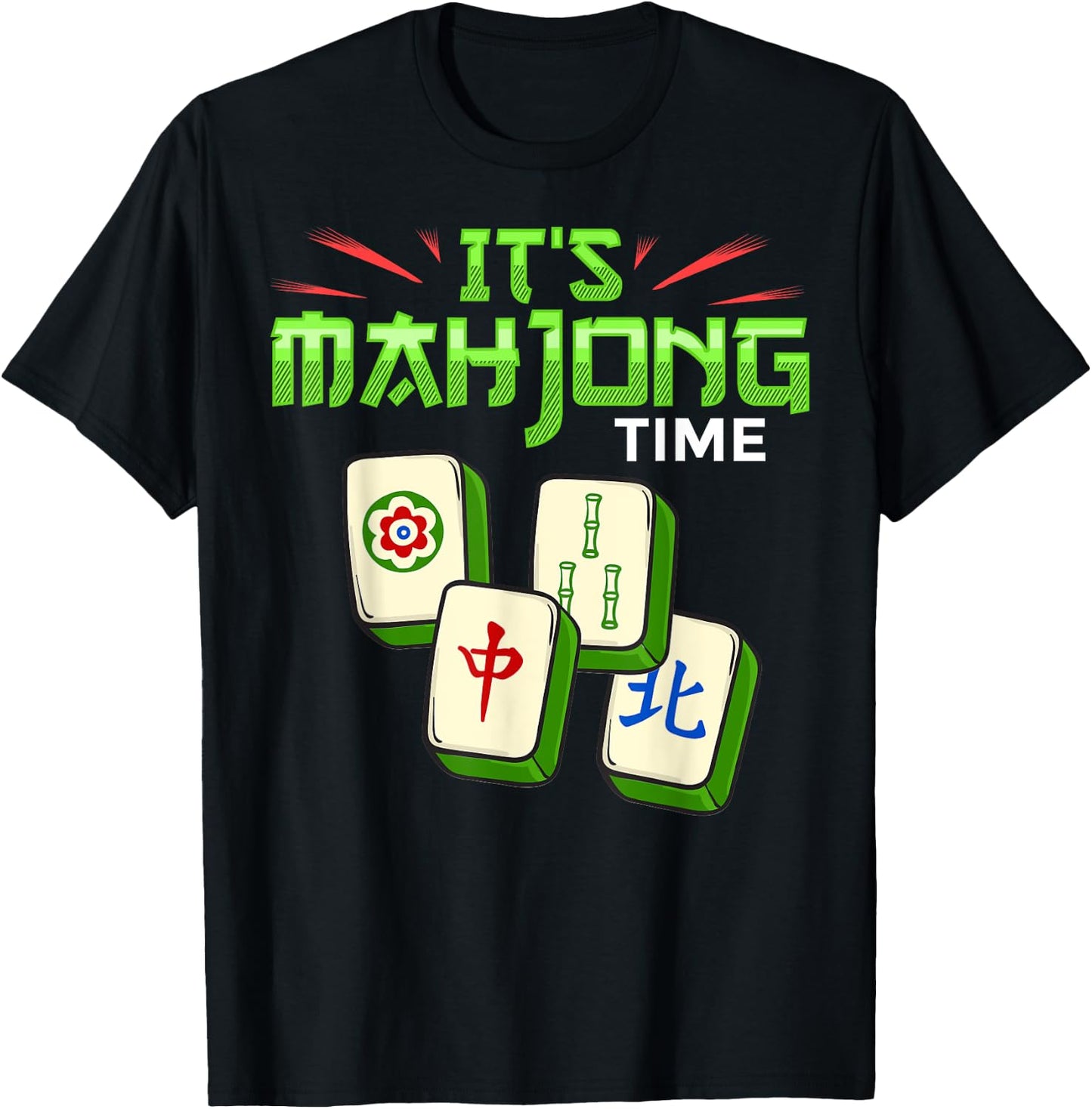 Mahjong Game Mah Jongg Online Player Tile T-Shirt - T-Shirt | Black