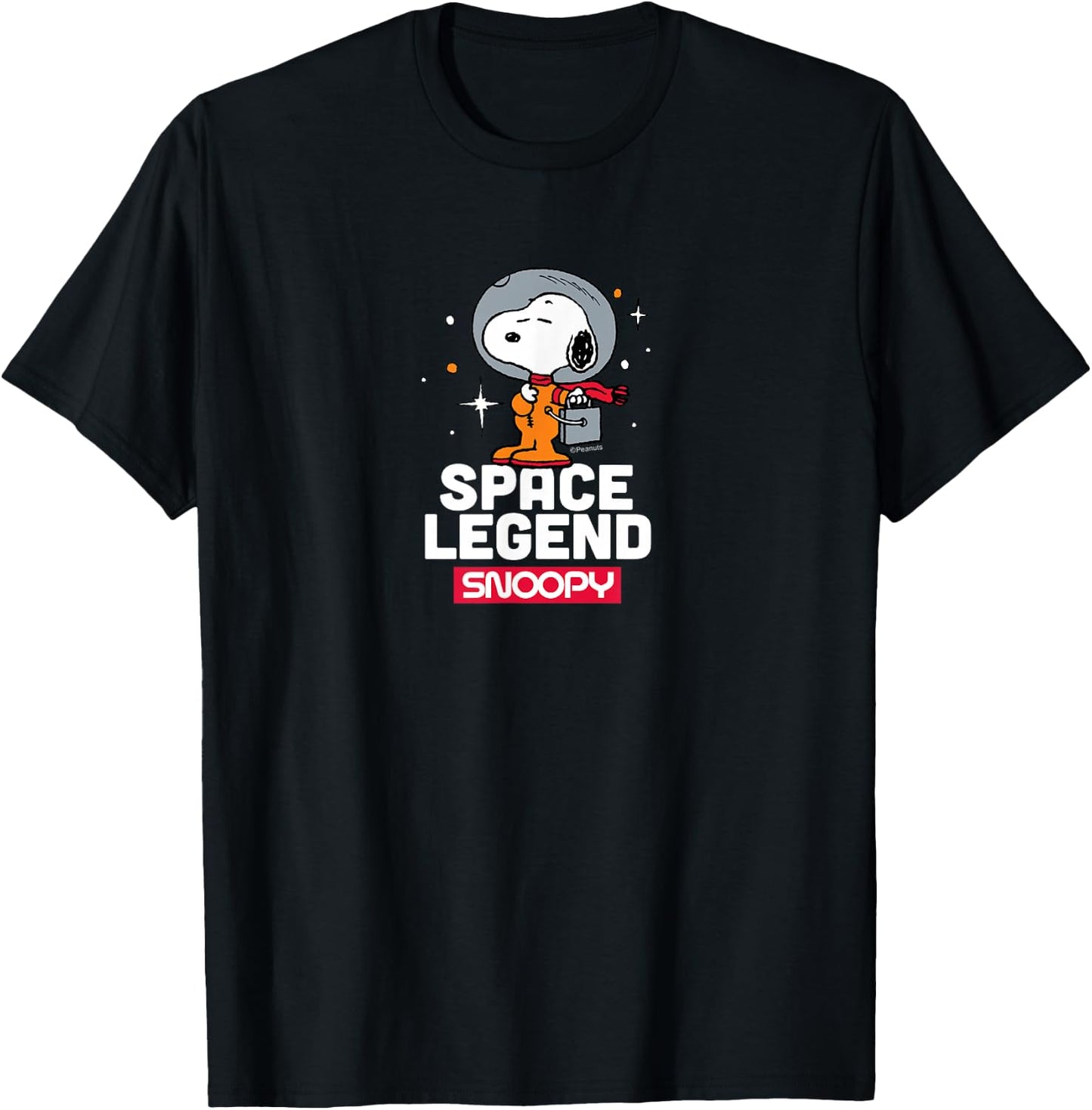 Peanuts - Snoopy Space Legend Astronaut Beagle T-Shirt - T-Shirt | Black