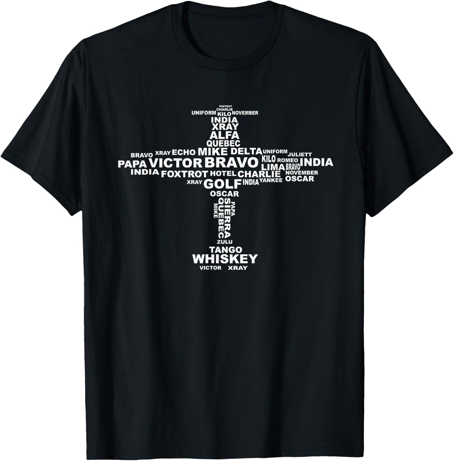 Full Phonetic Alphabet Shirt | Cute Plane Letters Gift T-Shirt - T-Shirt | Black