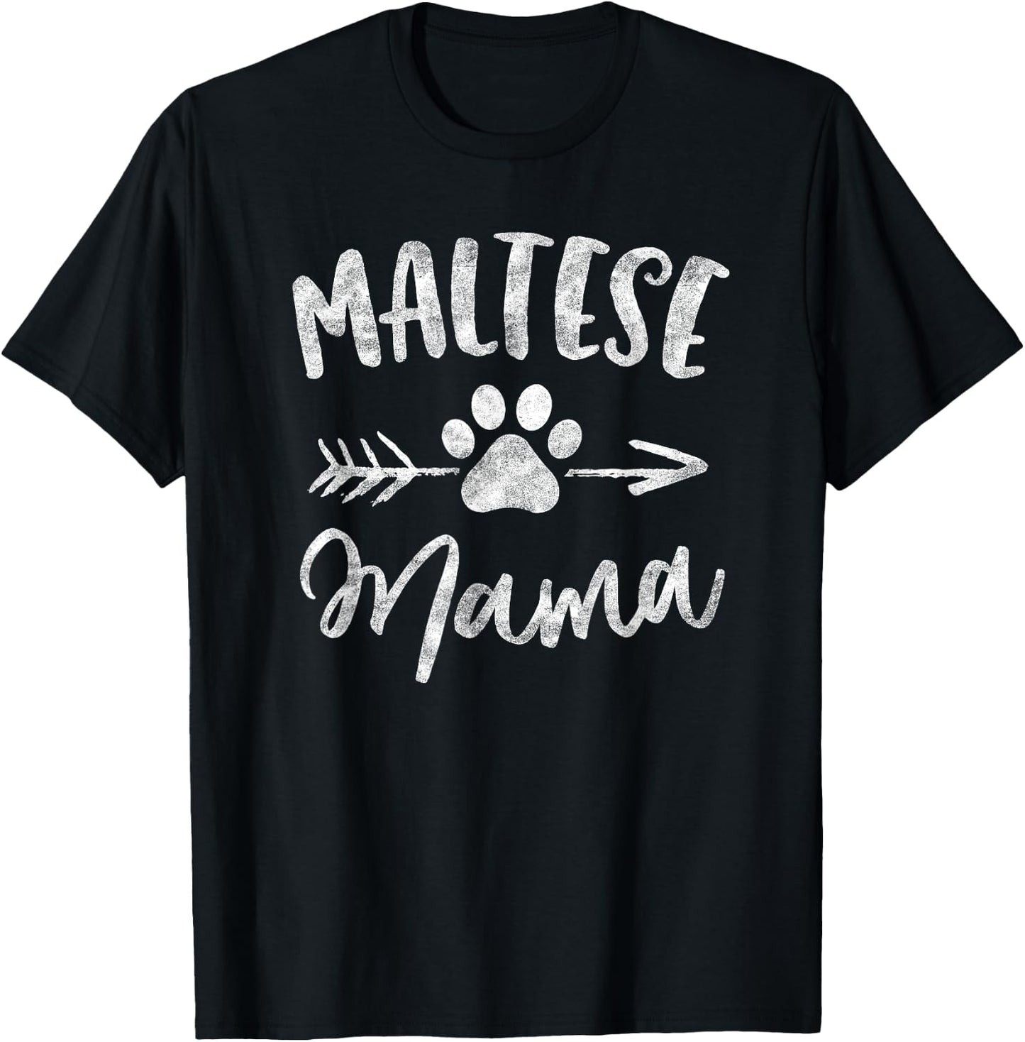 Maltese Mama Shirt Maltese Lover Owner Gifts Dog Mom T-Shirt - T-Shirt | Black