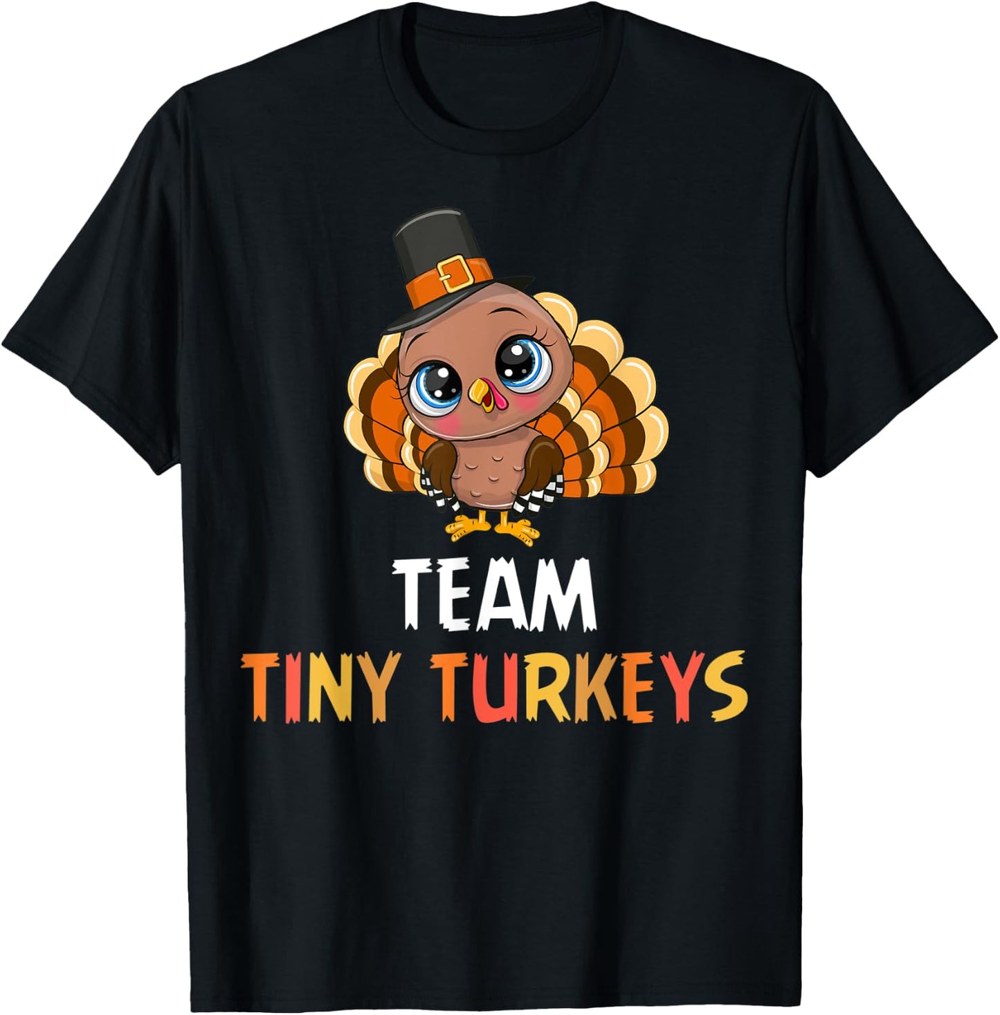Turkey Thanksgiving Team Tiny Turkeys Nurse Fall NICU Nurse T-Shirt - T-Shirt | Black