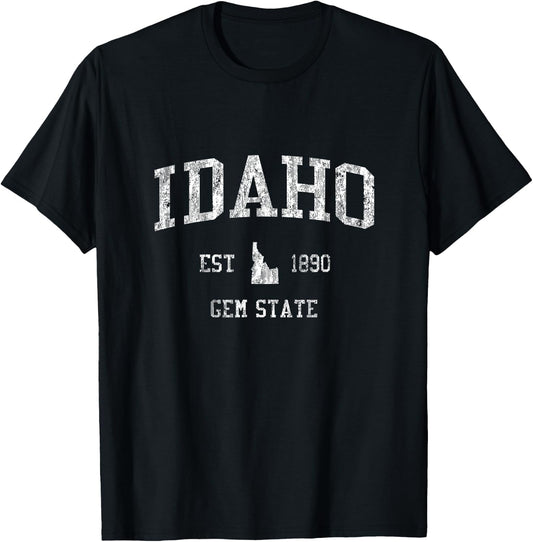 Retro Idaho T Shirt Vintage Sports Design T-Shirt - T-Shirt | Black