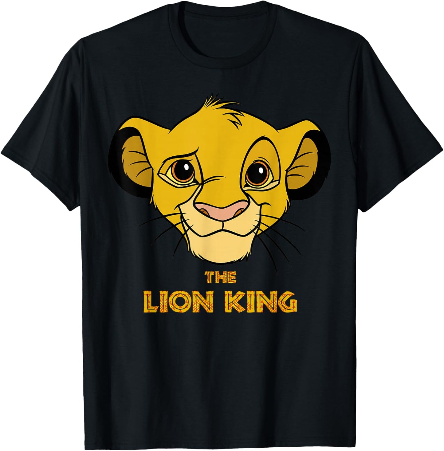 Disney Lion King Simba Face Portrait Movie Logo T-Shirt - T-Shirt | Black