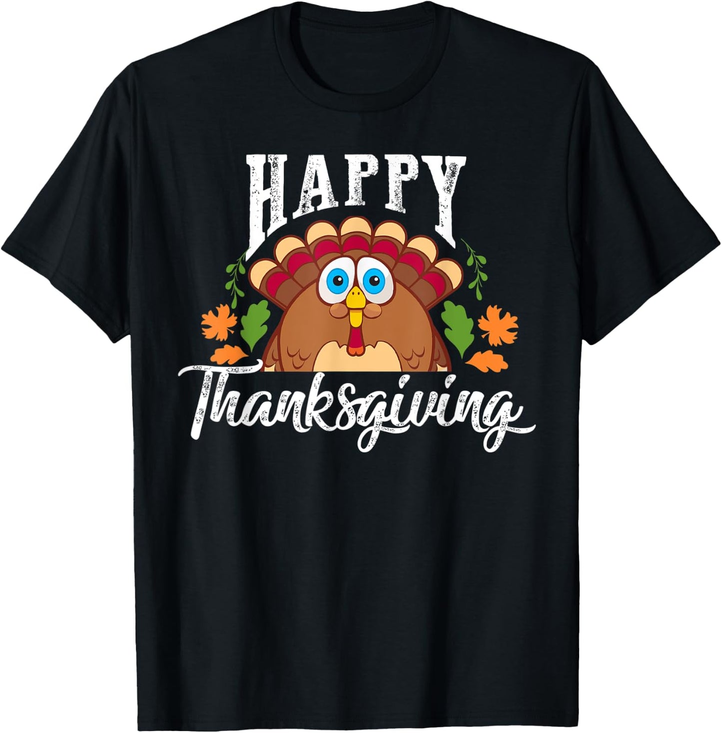 funny turkey day Happy Thanksgiving gift women T-Shirt - T-Shirt | Black