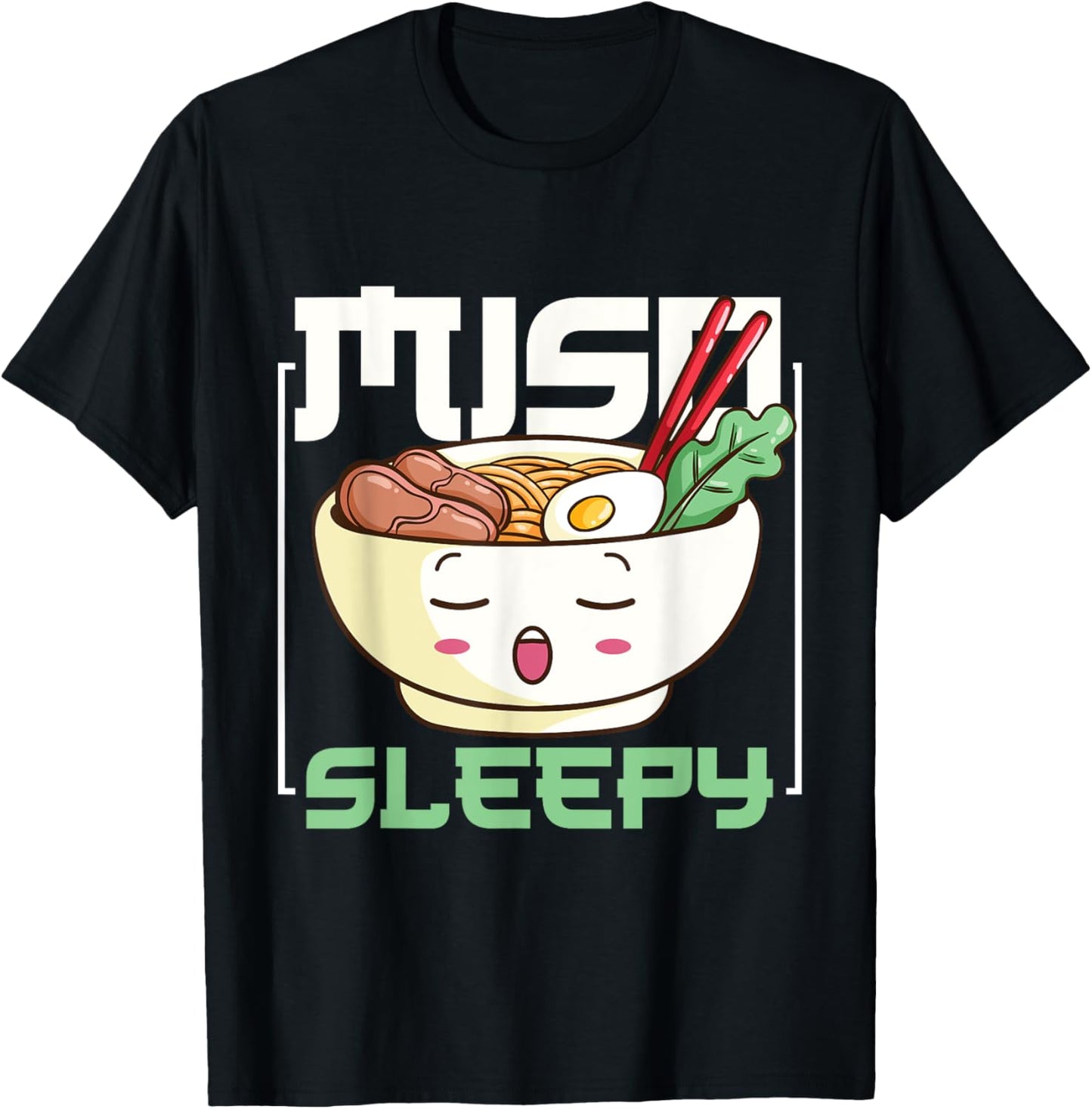 Miso sleepy Ramen Design for a Anime Manga Fan T-Shirt - T-Shirt | Black
