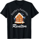 Santa’s Favorite Realtor Real Estate Agent Merry Christmas T-Shirt - T-Shirt | Black