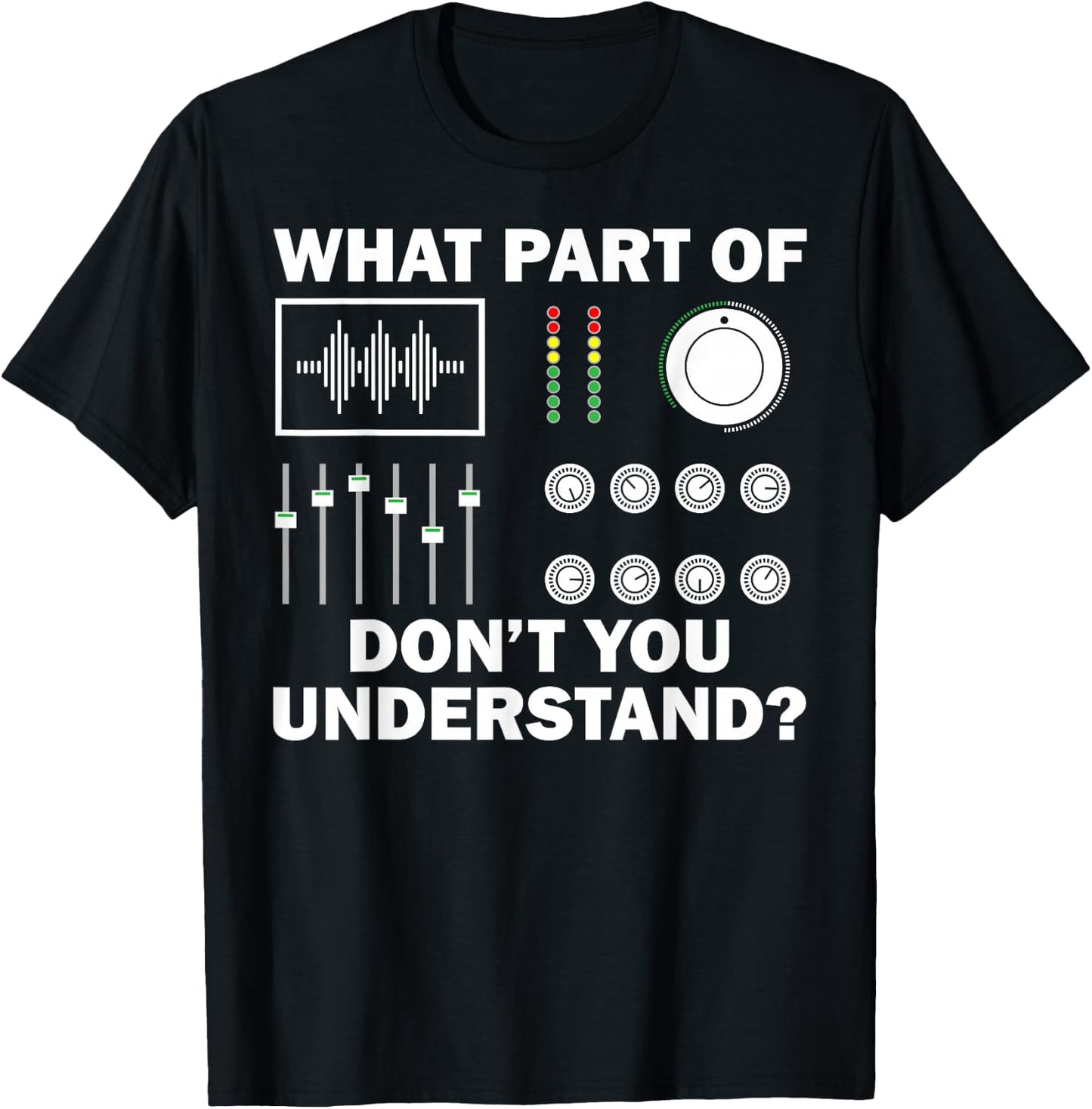 Funny DJ Design Women Sound Engineer Disc Jockey T-Shirt - T-Shirt | Black
