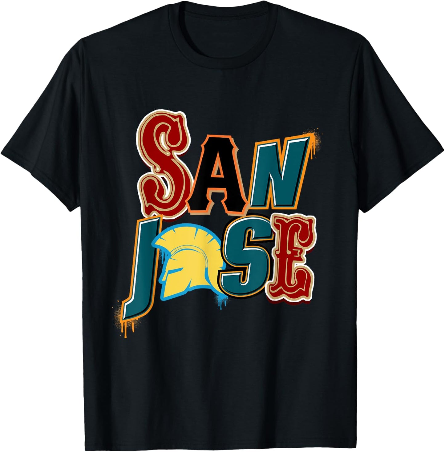 San Jose Shirt, SJ Teams, San Jose Baseball, San Jose Tank T-Shirt - T-Shirt | Black