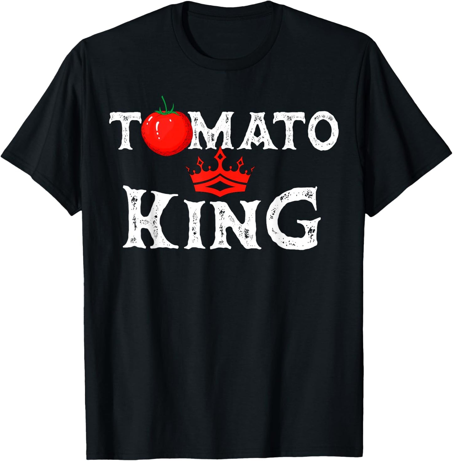 Tomatoes King Vegetable Vegans Gardeners Vegetarian T-Shirt - T-Shirt | Black