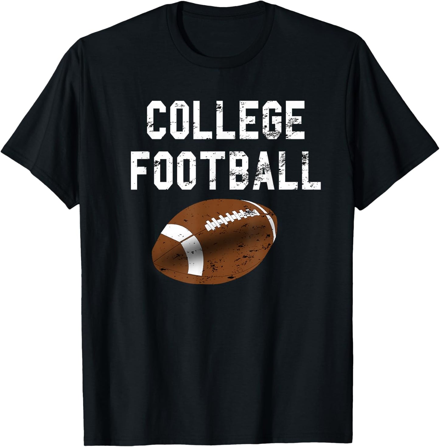 College Football Distressed Sports Fan Gift T-Shirt - T-Shirt | Black