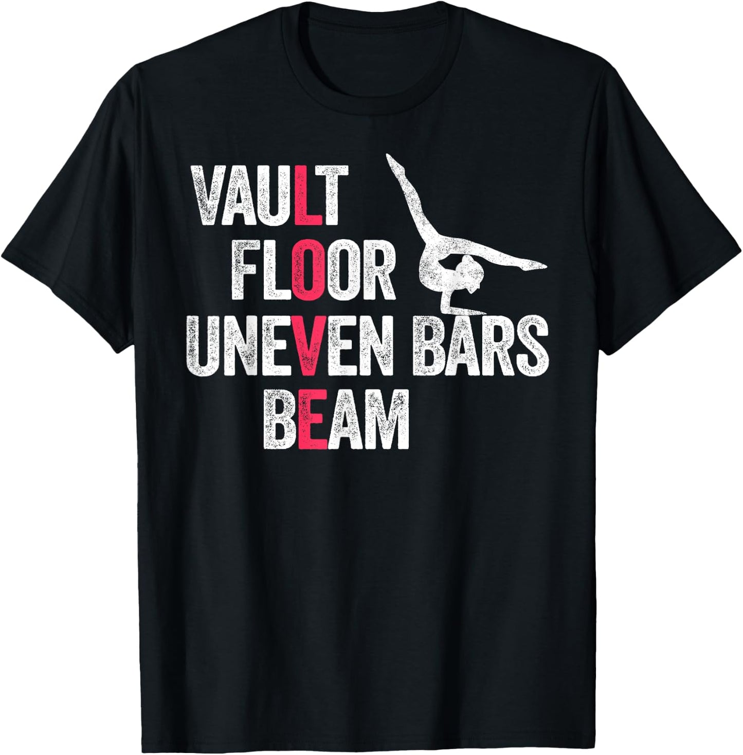 Vault Floor Uneven Bars Beam Gymnastics Gymnast Gift T-Shirt - T-Shirt | Black