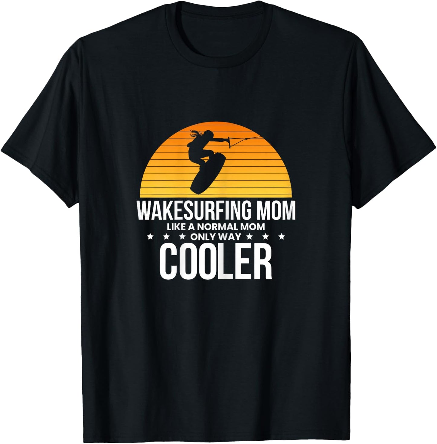 Wakesurfind Mom Mother Wakeboard Wakeboarder Wakeboarding T-Shirt - T-Shirt | Black