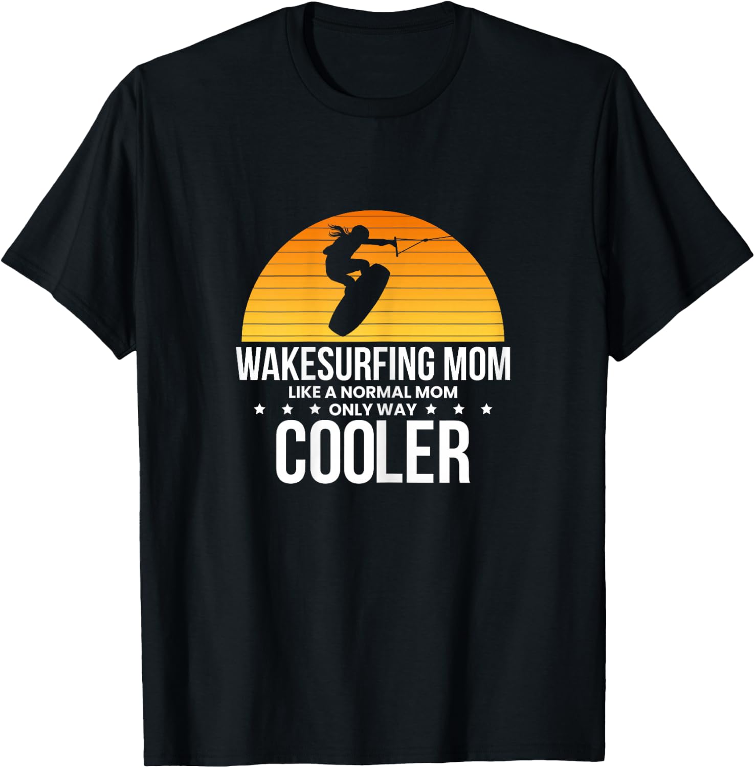 Wakesurfind Mom Mother Wakeboard Wakeboarder Wakeboarding T-Shirt - T-Shirt | Black