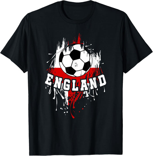 England Soccer English Football England Futbol T-Shirt - T-Shirt | Black