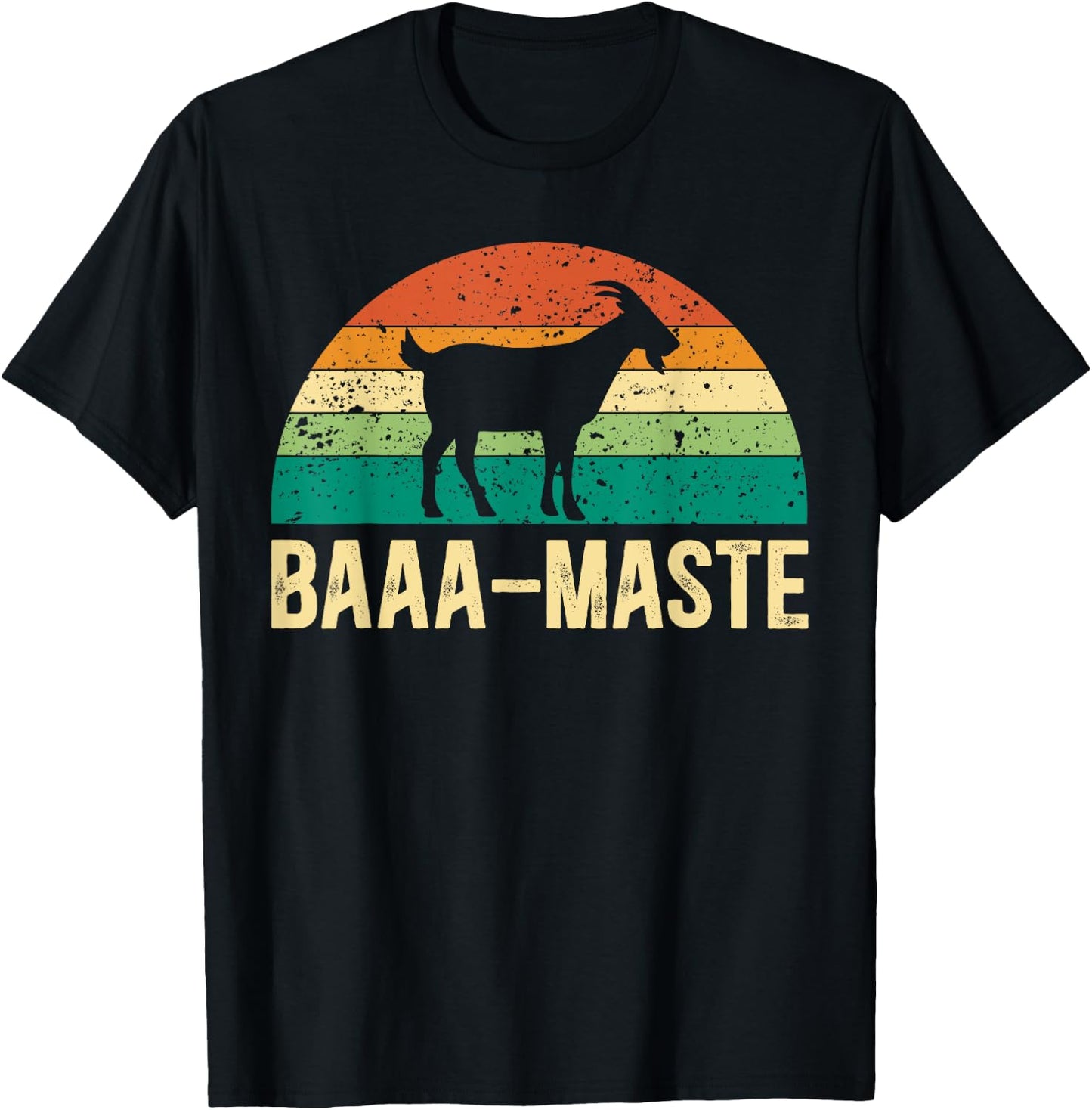 Baaa-Maste Yoga Lover Spiritual Meditation Goat Lady T-Shirt - T-Shirt | Black