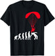 Powered Paramotor Funny Paragliding Evolution Paragliders T-Shirt - T-Shirt | Black
