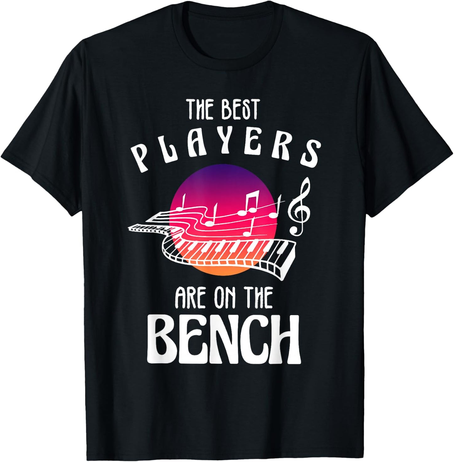 Funny Piano Art Women Kids Piano Player Pianists T-Shirt - T-Shirt | Black
