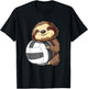 Cute Sloth Volleyball T-Shirt - T-Shirt | Black