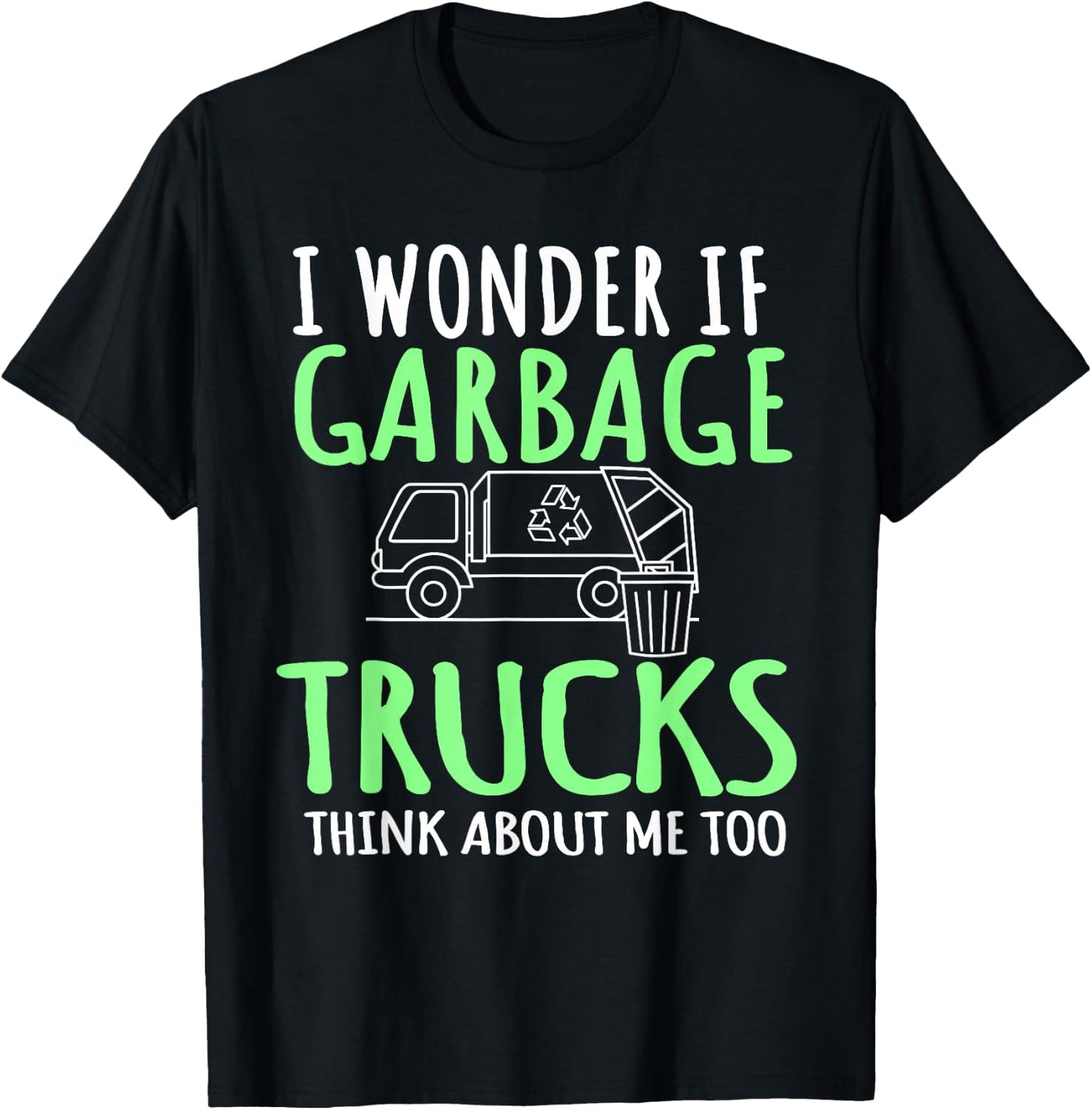 Recycling Garbage Truck Trash Collector Recycle Earth Day T-Shirt - T-Shirt | Black