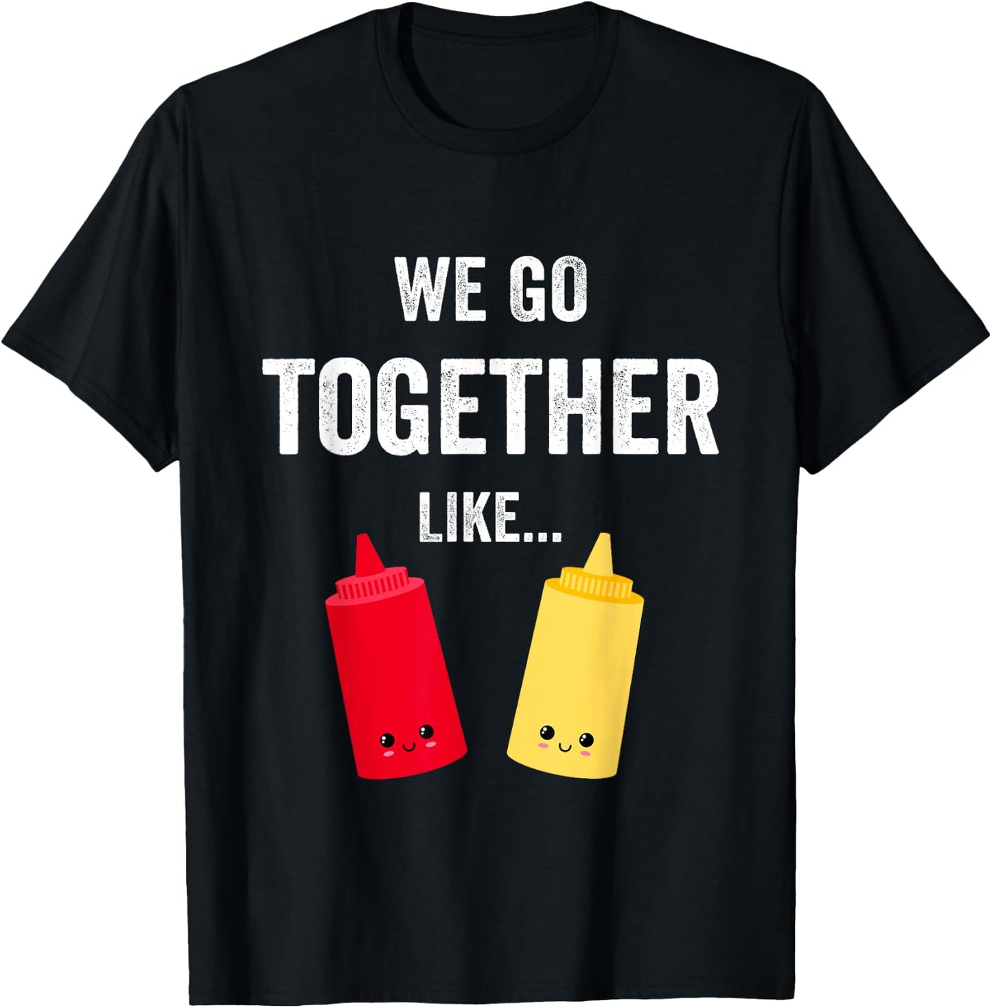 Ketchup and Mustard Funny Couple BFF Matching Best Friends T-Shirt - T-Shirt | Black