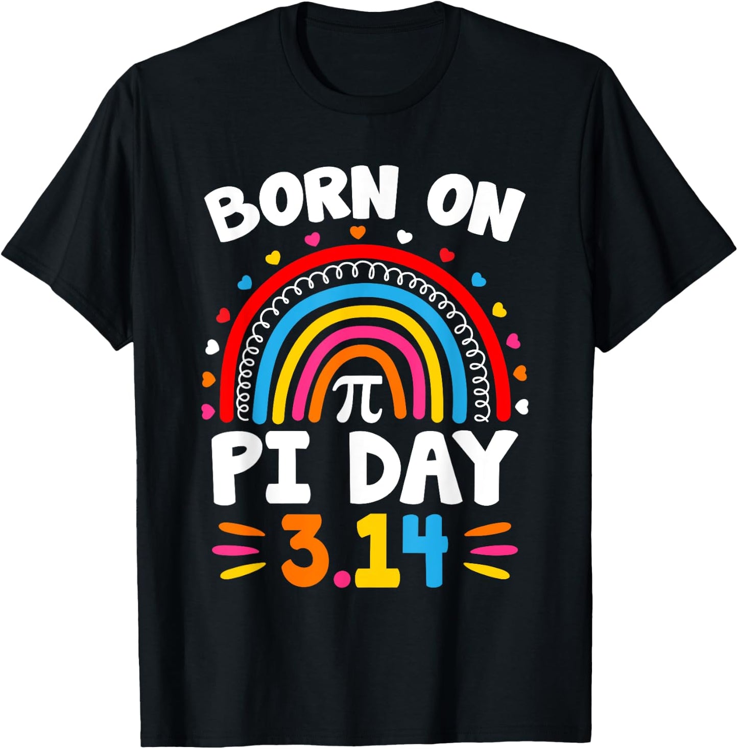 Born on Pi Day Birthday 2024 Happy Pi Day Math Teacher Kids T-Shirt - T-Shirt | Black
