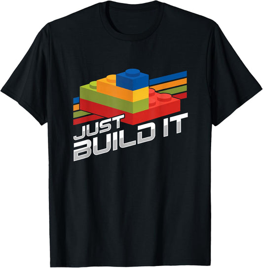 Just Build It | Building Blocks | Master Builder T-Shirt - T-Shirt | Black